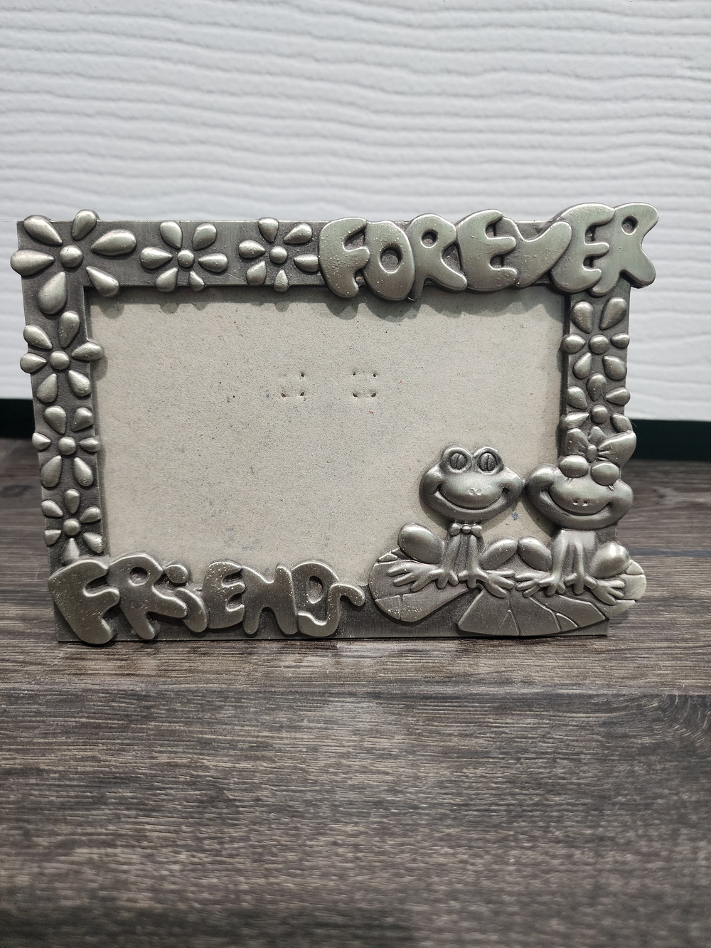 Frogs Friends Forever Picture Frame Pewter- Y2K style